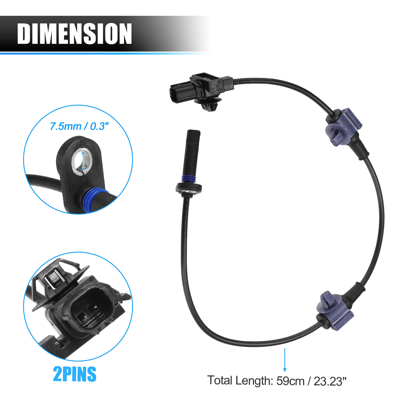 X AUTOHAUX Hinten links ABS Raddrehzahlsensor Getriebegeschwindigkeitssensor für Honda CR-V Mk3 2006-2012 Nr. 57475SXS003