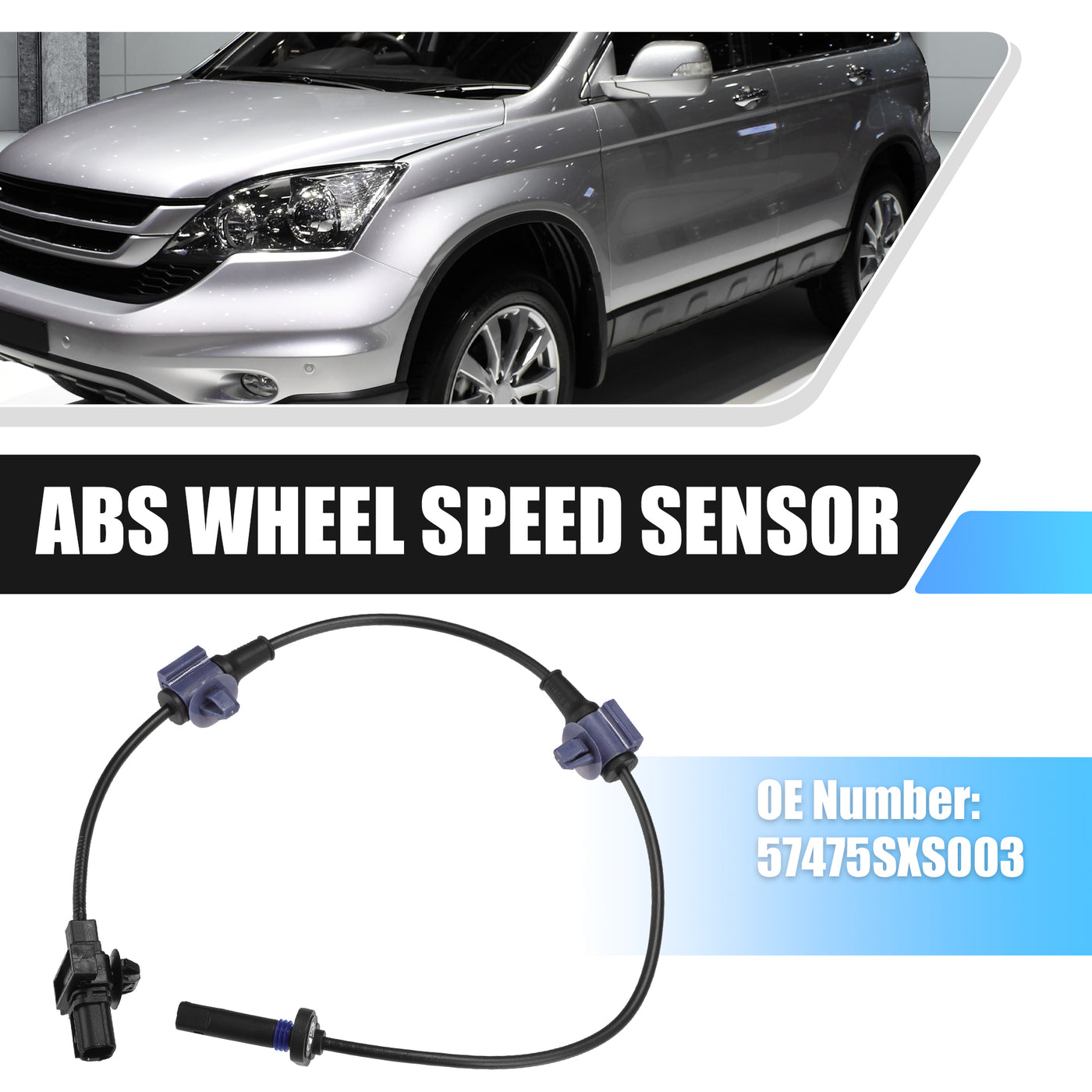 X AUTOHAUX Hinten links ABS Raddrehzahlsensor Getriebegeschwindigkeitssensor für Honda CR-V Mk3 2006-2012 Nr. 57475SXS003