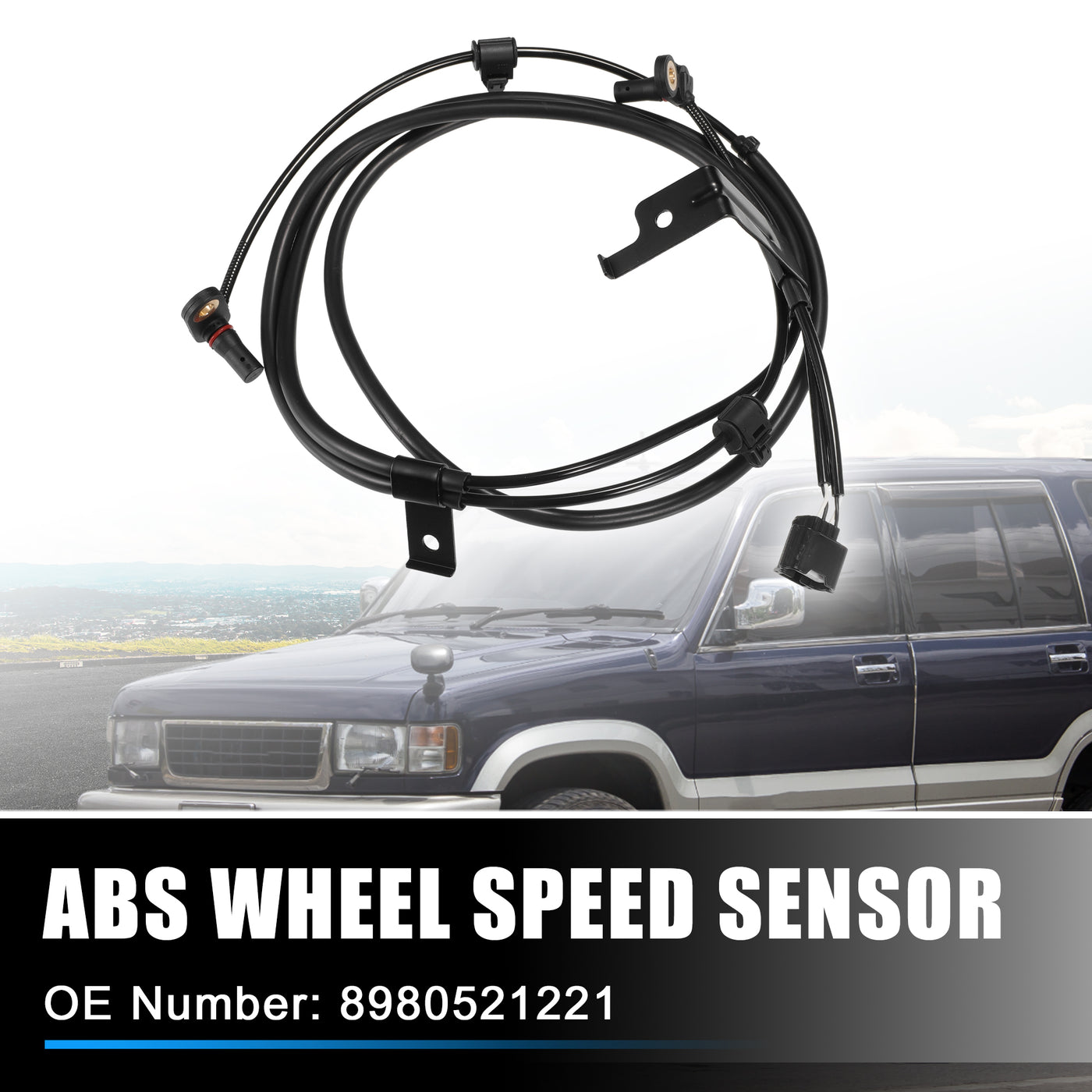 X AUTOHAUX Rear Left Right ABS Wheel Speed Sensor Transmission Speed Sensor for Isuzu D-Max MK2 2012-2020 No.8980521221