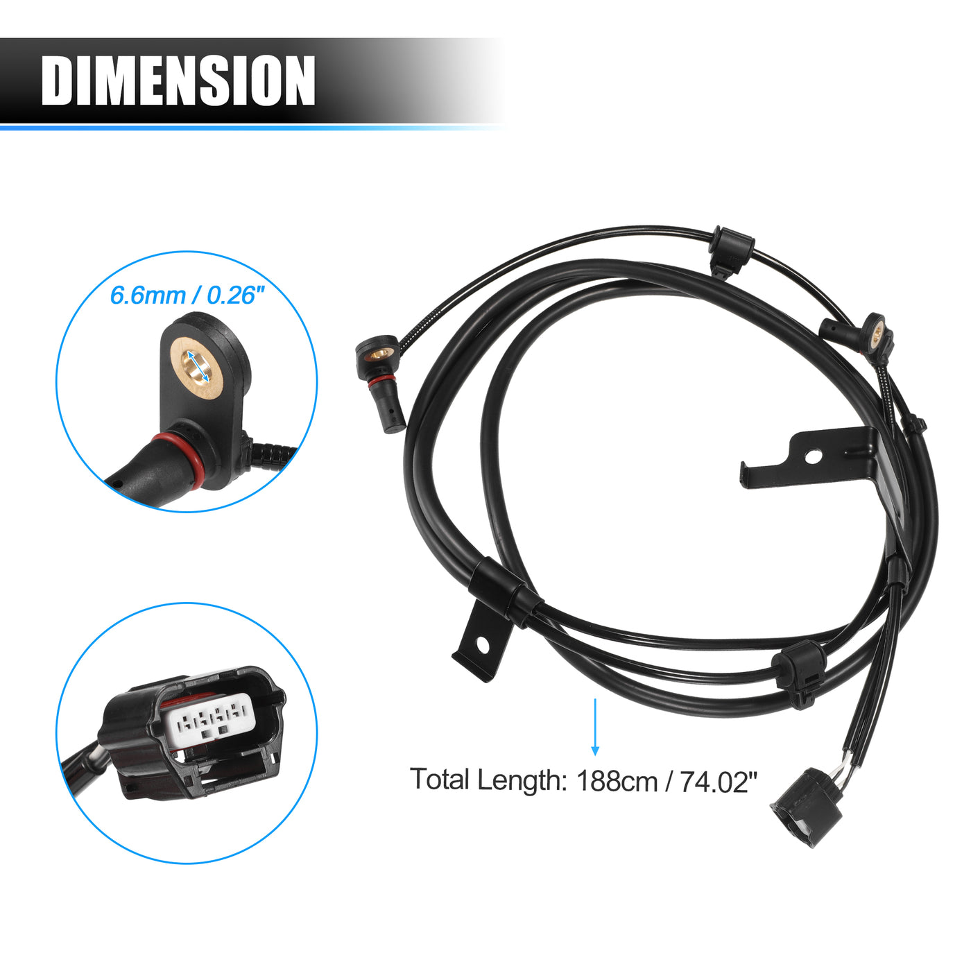 X AUTOHAUX Rear Left Right ABS Wheel Speed Sensor Transmission Speed Sensor for Isuzu D-Max MK2 2012-2020 No.8980521221