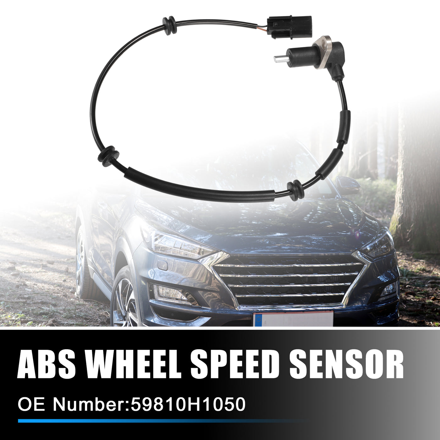 X AUTOHAUX Front Left ABS Wheel Speed Sensor Transmission Speed Sensor for Hyundai Terracan ALL Years No.59810H1050