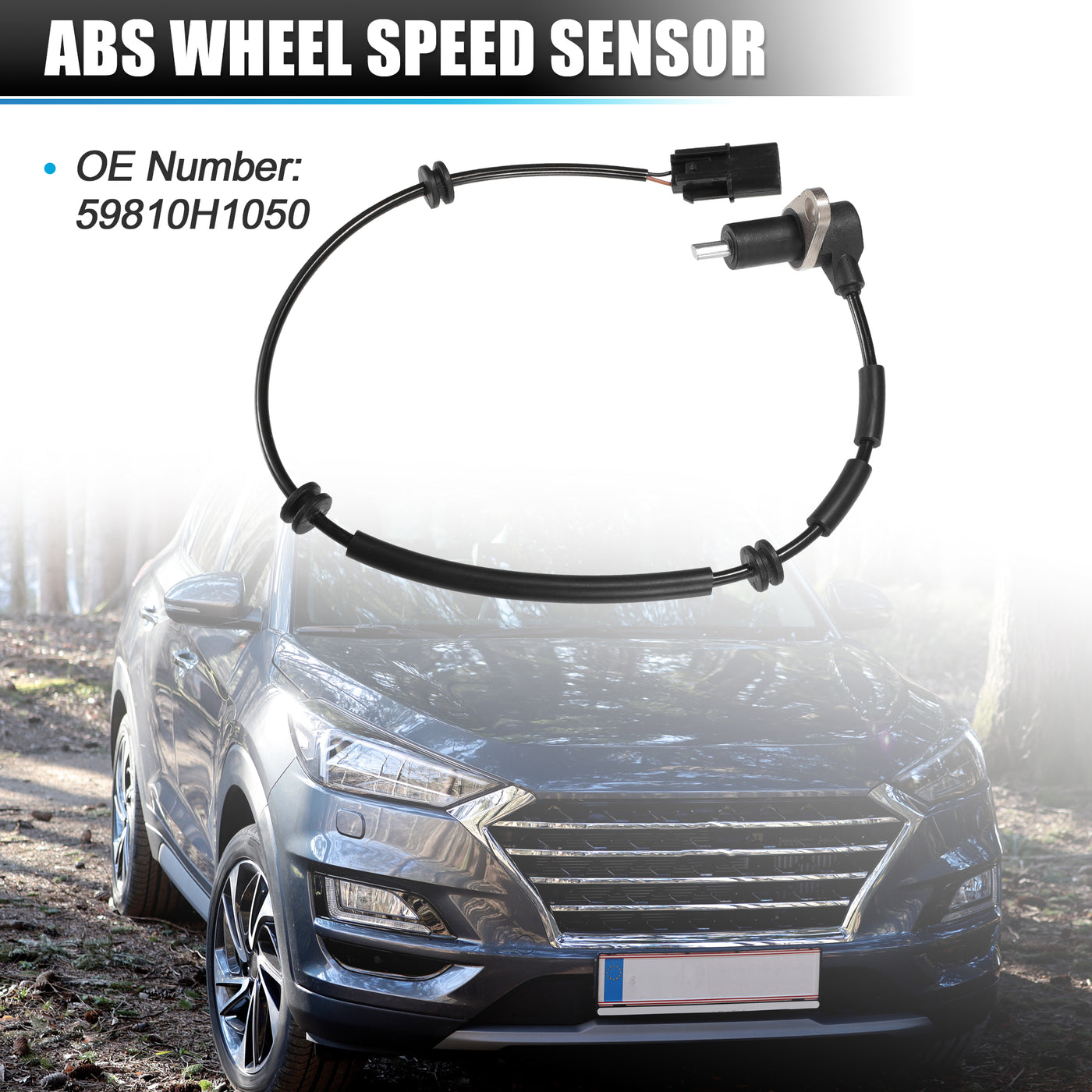 X AUTOHAUX Front Left ABS Wheel Speed Sensor Transmission Speed Sensor for Hyundai Terracan ALL Years No.59810H1050