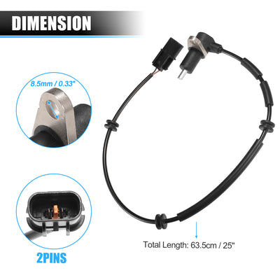 Harfington Front Left ABS Wheel Speed Sensor Transmission Speed Sensor for Hyundai Terracan ALL Years No.59810H1050