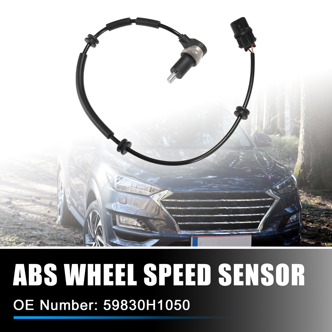 X AUTOHAUX Front Right ABS Wheel Speed Sensor Transmission Speed Sensor for Hyundai Terracan ALL Years No.59830H1050