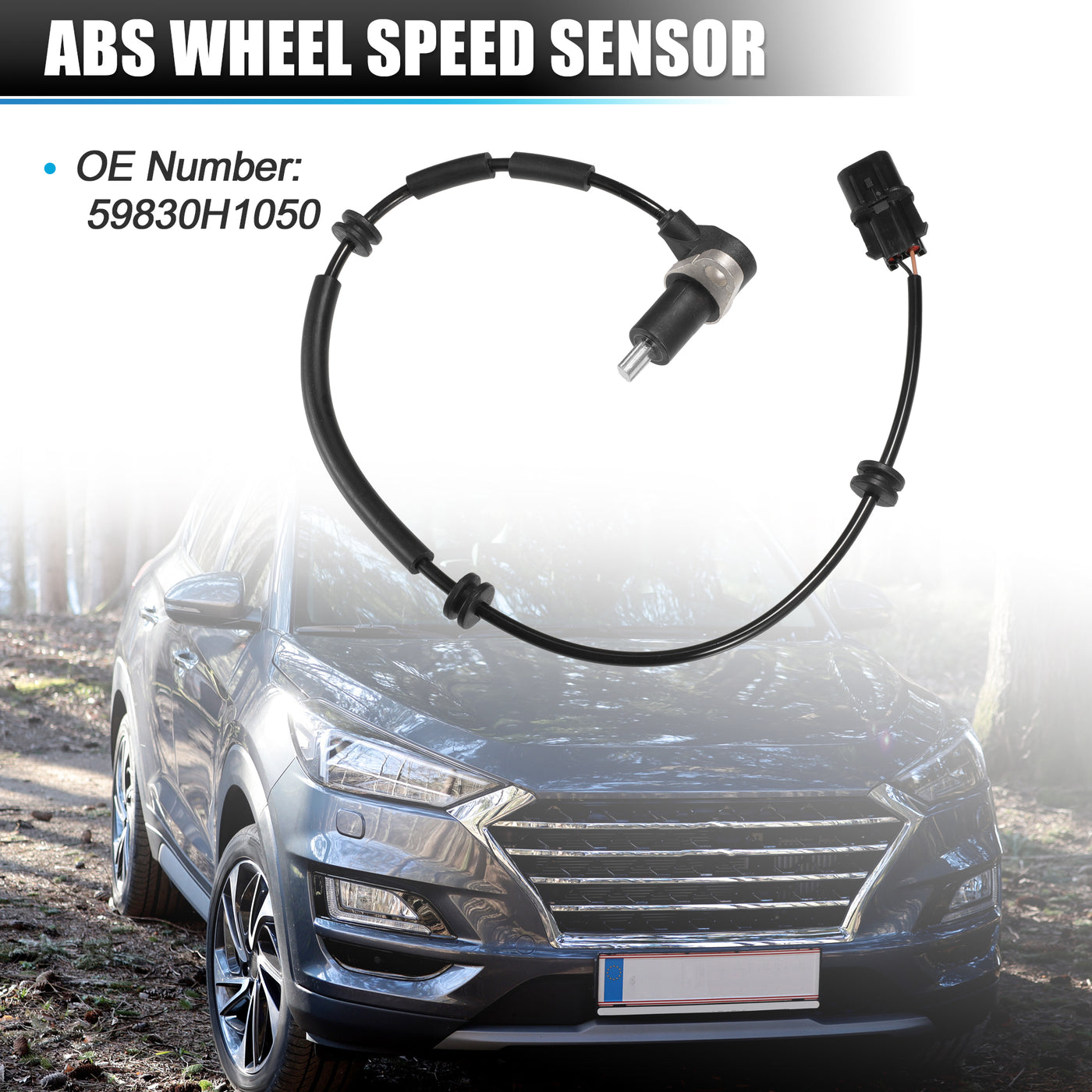 X AUTOHAUX Front Right ABS Wheel Speed Sensor Transmission Speed Sensor for Hyundai Terracan ALL Years No.59830H1050