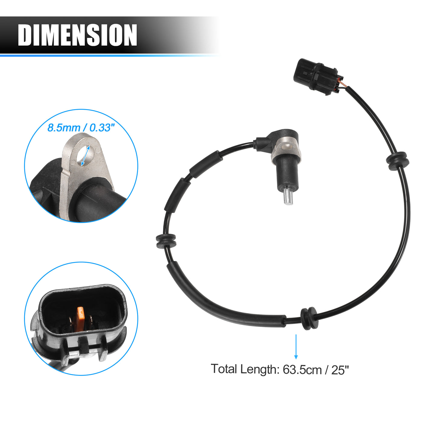 X AUTOHAUX Front Right ABS Wheel Speed Sensor Transmission Speed Sensor for Hyundai Terracan ALL Years No.59830H1050