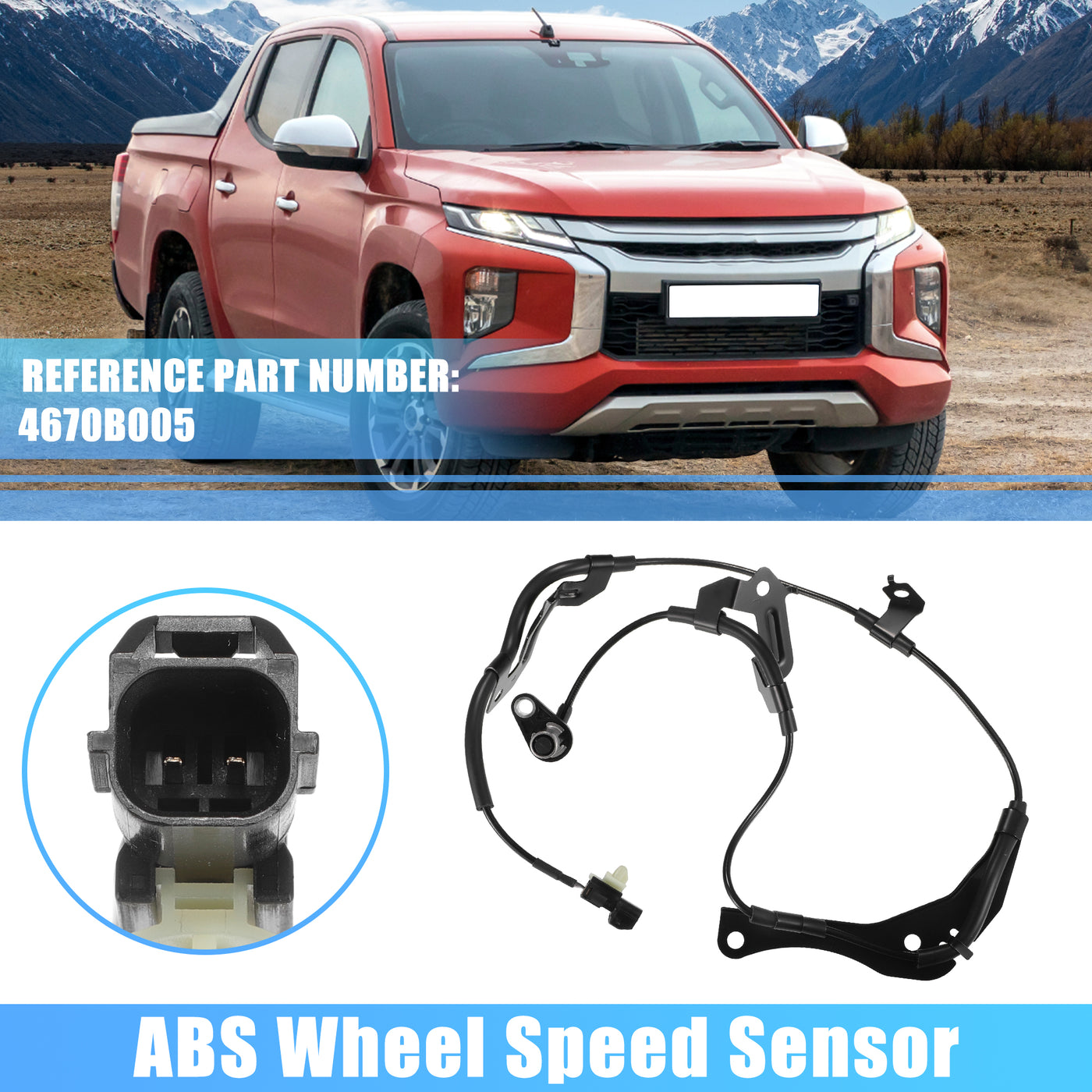 X AUTOHAUX 1 Stück vorderer linker ABS-Raddrehzahlsensor für Mitsubishi L200 Pickup 2015-2022 Nr. 4670B005