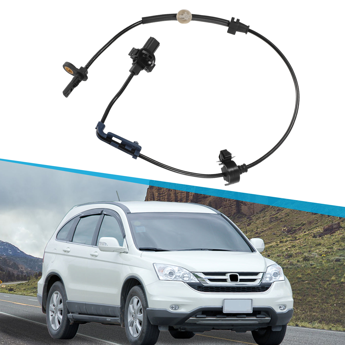 X AUTOHAUX 1 Pcs Front Left ABS Wheel Speed Sensor for Honda CR-V 2014-2016 No.57455T1EG01