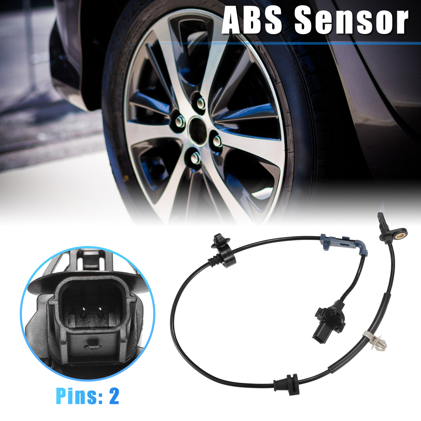 X AUTOHAUX 1 Pcs Front Right ABS Wheel Speed Sensor for Honda CR-V 2014-2016 No.57450T1EG01