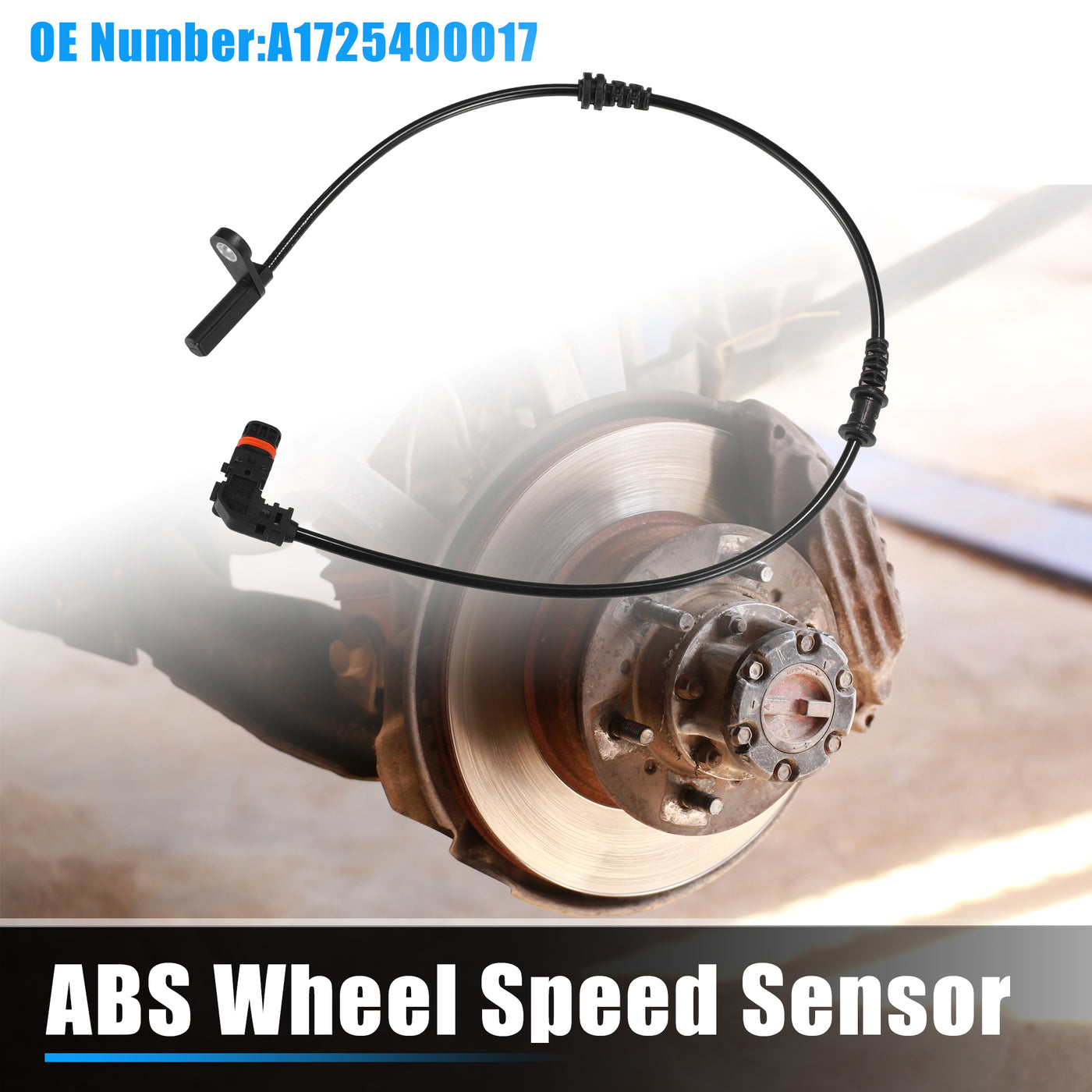 X AUTOHAUX 1 Pcs Front Left Right ABS Wheel Speed Sensor for Mercedes-Benz SLC300 2017-2020 No.A1725400017