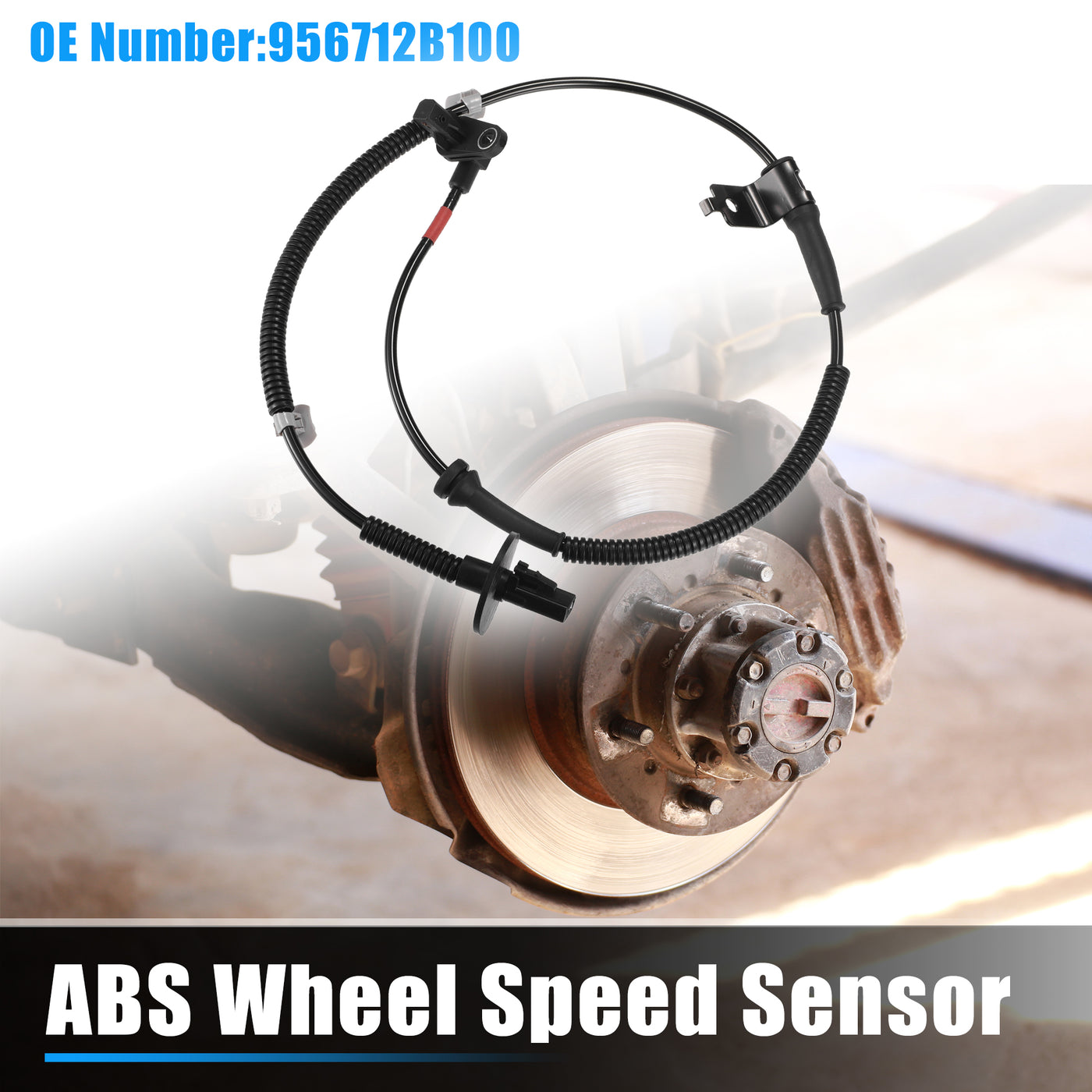 X AUTOHAUX 1 Pcs Front Right ABS Wheel Speed Sensor for Hyundai Santa Fe 2005-2013 No.956712B100