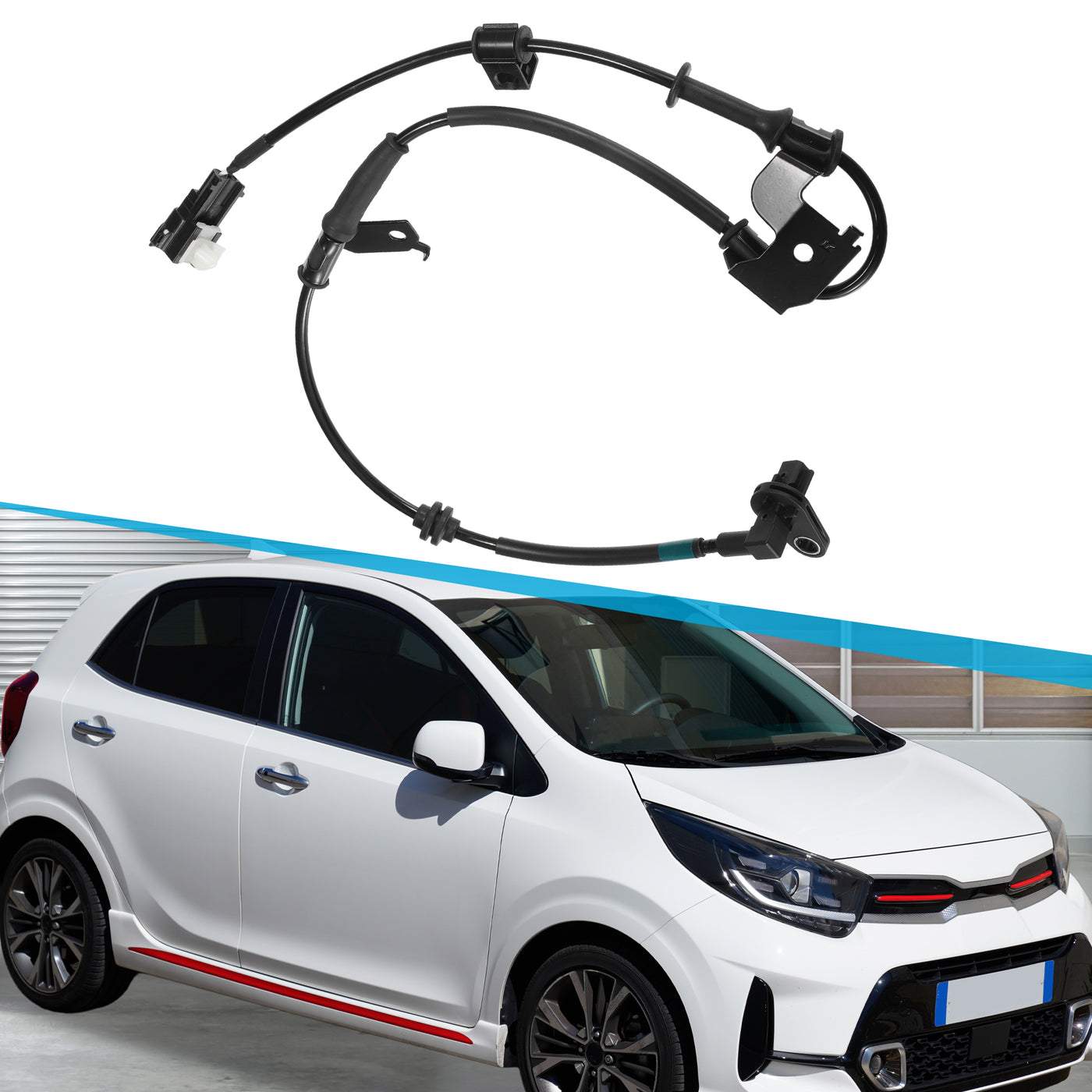 X AUTOHAUX 1 Stück vorderer rechter ABS-Raddrehzahlsensor für Kia Picanto 2012-2017 Nr. 956711Y350