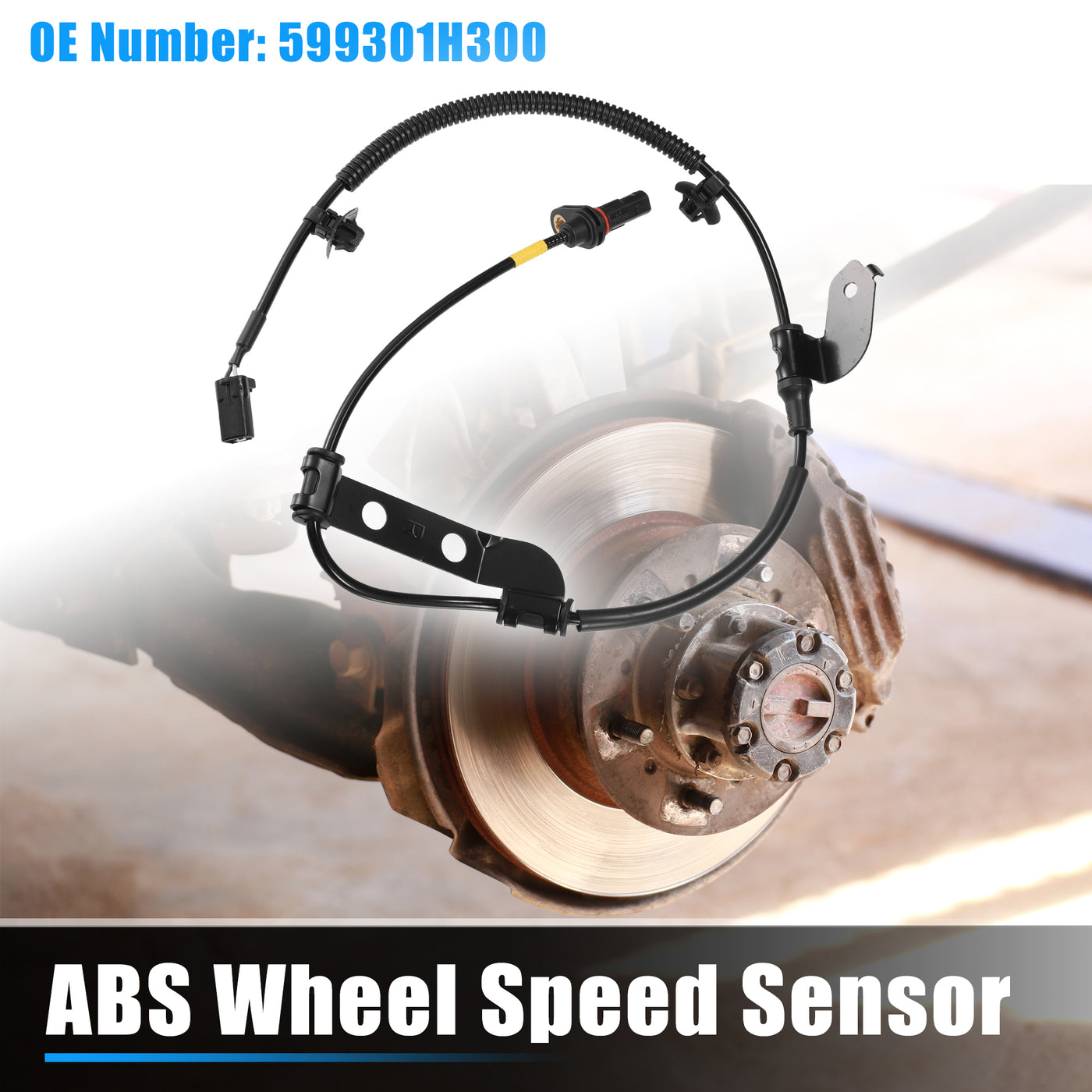 X AUTOHAUX 1 Pcs Rear Right ABS Wheel Speed Sensor for Kia Ceed 2006-2012 No.599301H300