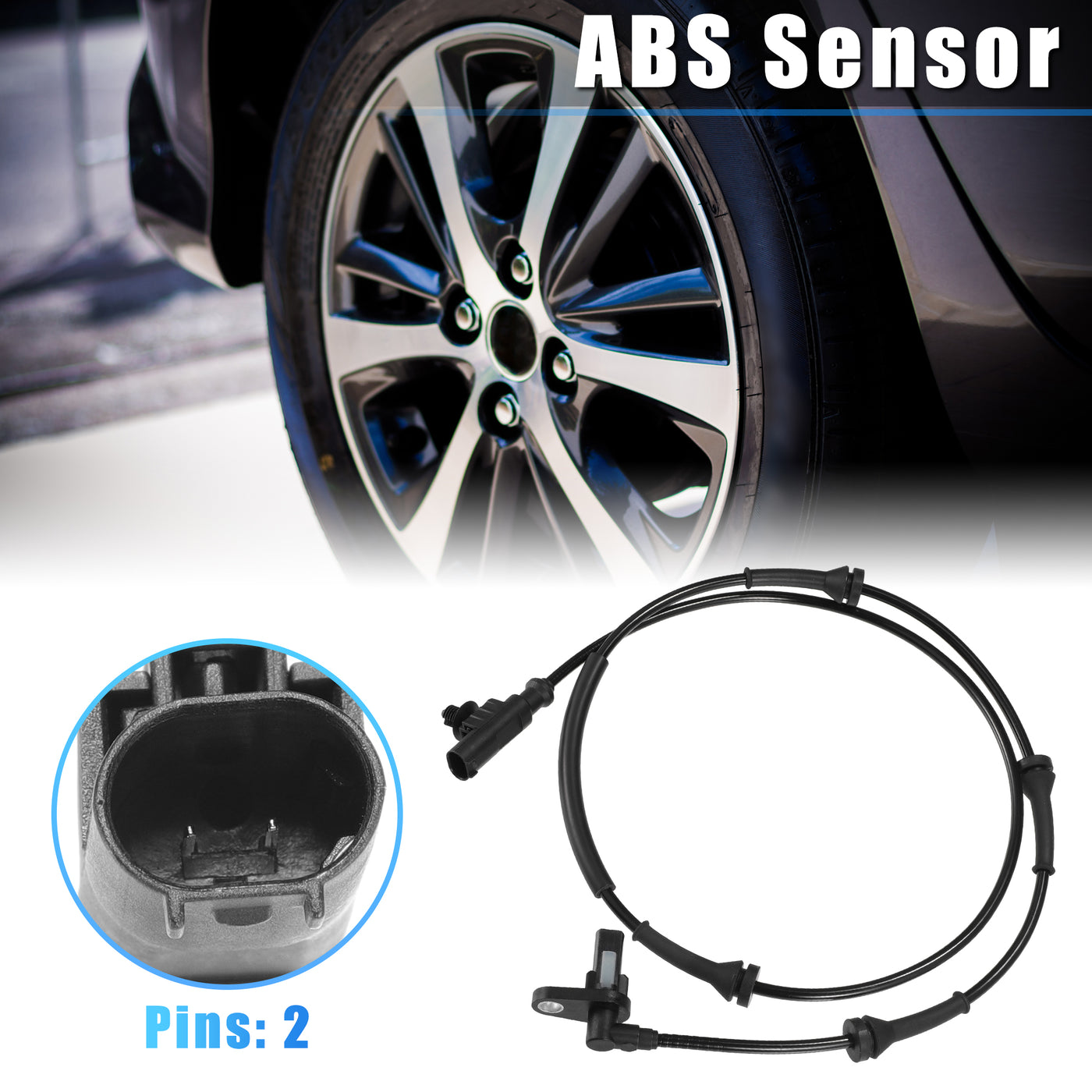 X AUTOHAUX 1 Pcs Rear Left Right ABS Wheel Speed Sensor for Land Rover Range Rover Sport 2006-2013 No.SSB500100