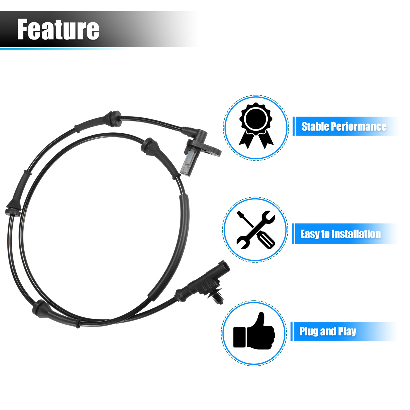 X AUTOHAUX 1 Pcs Rear Left Right ABS Wheel Speed Sensor for Land Rover Range Rover Sport 2006-2013 No.SSB500100