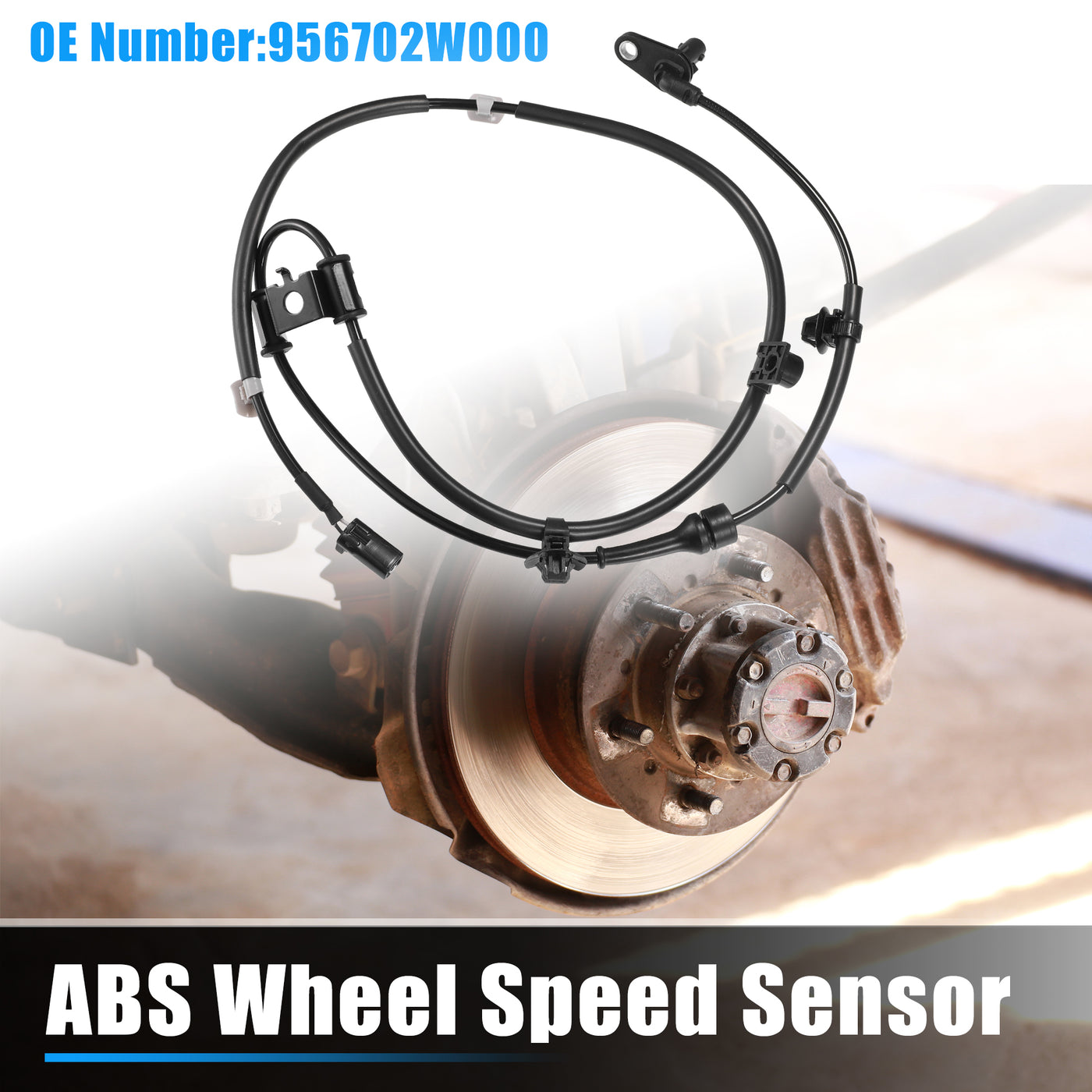 X AUTOHAUX 1 Pcs Front Left ABS Wheel Speed Sensor for Hyundai Santa Fe 2013-2019 No.956702W000