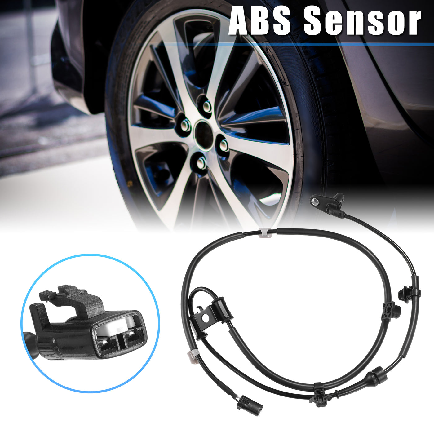 X AUTOHAUX 1 Pcs Front Left ABS Wheel Speed Sensor for Hyundai Santa Fe 2013-2019 No.956702W000