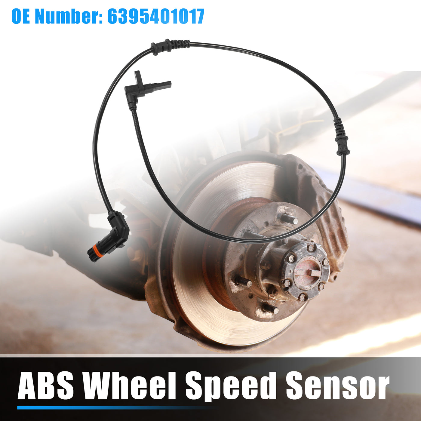 X AUTOHAUX 1 Pcs Front Left Right ABS Wheel Speed Sensor for Mercedes-Benz Viano 2010-2014 No.6395401017