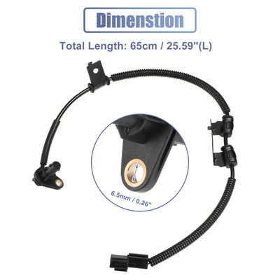 Harfington Car ABS Wheel Speed Sensor Front Right No.956700X100 for Hyundai I10 1st Generation 2007-2013