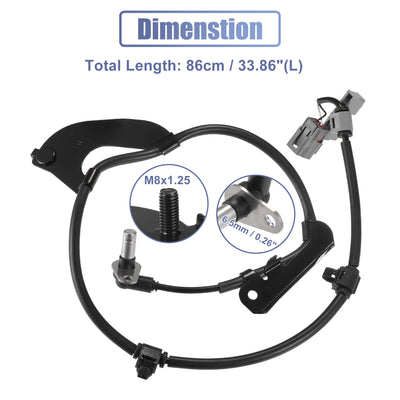 Harfington Car ABS Wheel Speed Sensor Front Right No.8980521191 for Isuzu D-Max 2.5 Twin Turbo 2012-2019