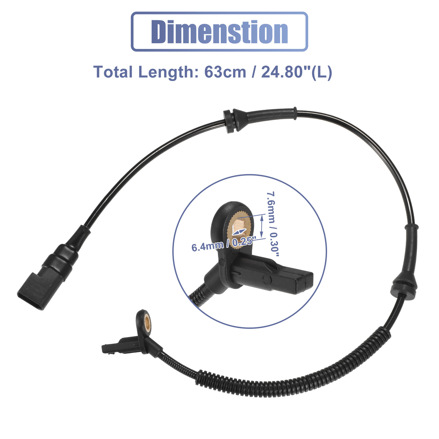 X AUTOHAUX Car ABS Wheel Speed Sensor Front Left Right No.2T142B372AA for Ford Transit Connect Mk1 2002-2012