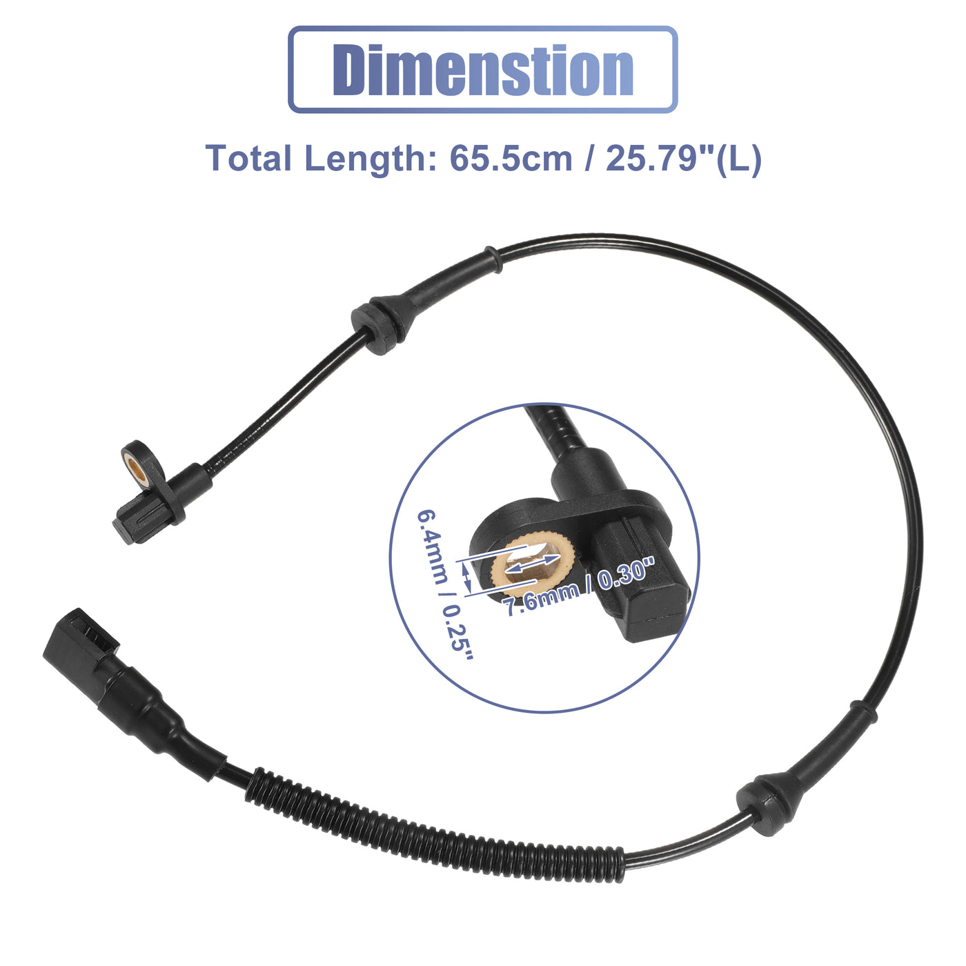 X AUTOHAUX ABS-Raddrehzahlsensor hinten links/rechts Nr. 2T142B372BD für Ford Transit Connect Mk1 2002-2012