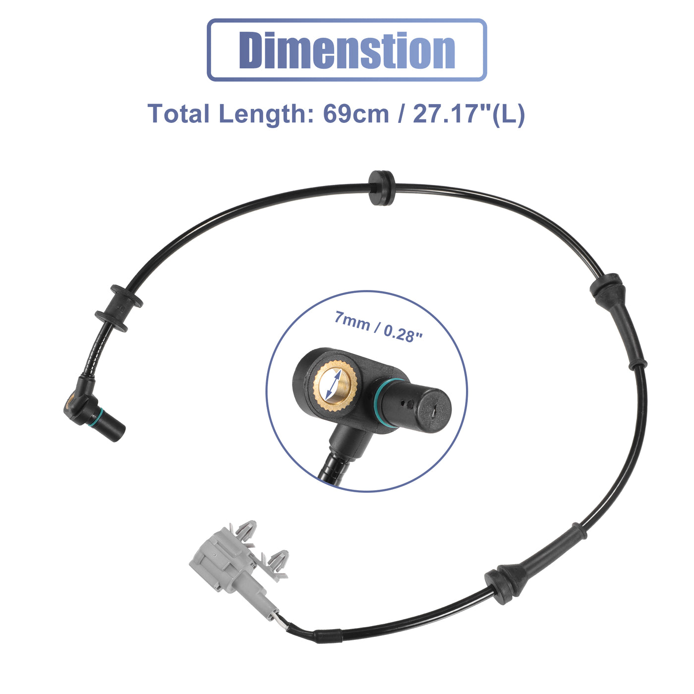 X AUTOHAUX Car ABS Wheel Speed Sensor Front Left Right No.47910EA005 for Nissan Navara Pickup D22