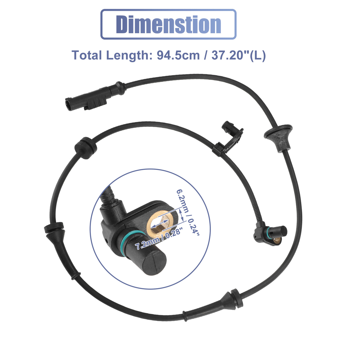 X AUTOHAUX Car ABS Wheel Speed Sensor Rear Left Right No.B000698180 for Toyota Aygo Mk1 2005-2012