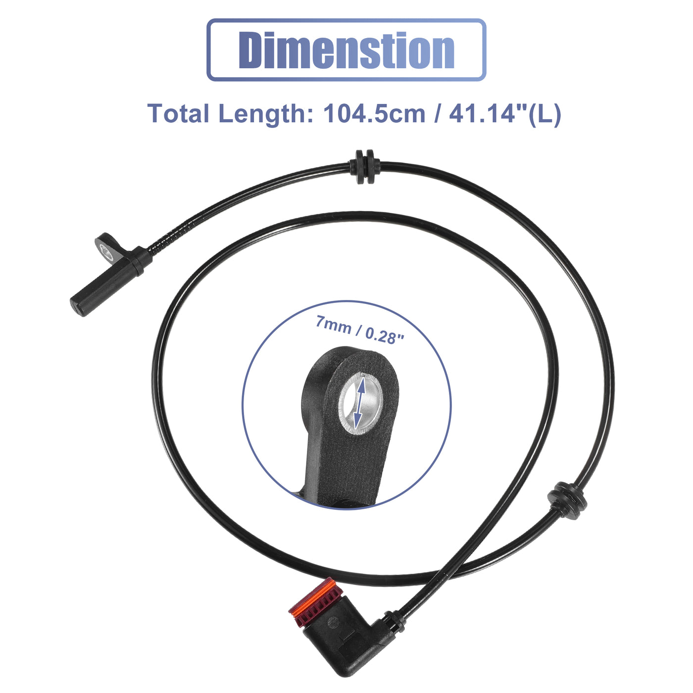 X AUTOHAUX Car ABS Wheel Speed Sensor, Rear Left & Right, No.2045400317 for Mercedes C-Class W204 S204, 2007-2015