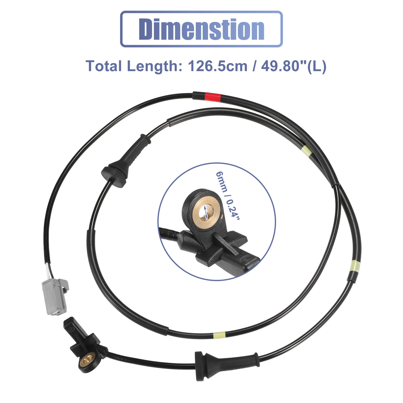 X AUTOHAUX Car ABS Wheel Speed Sensor Rear Left No.30773744 for Volvo XC90 Mk1 2002-2015