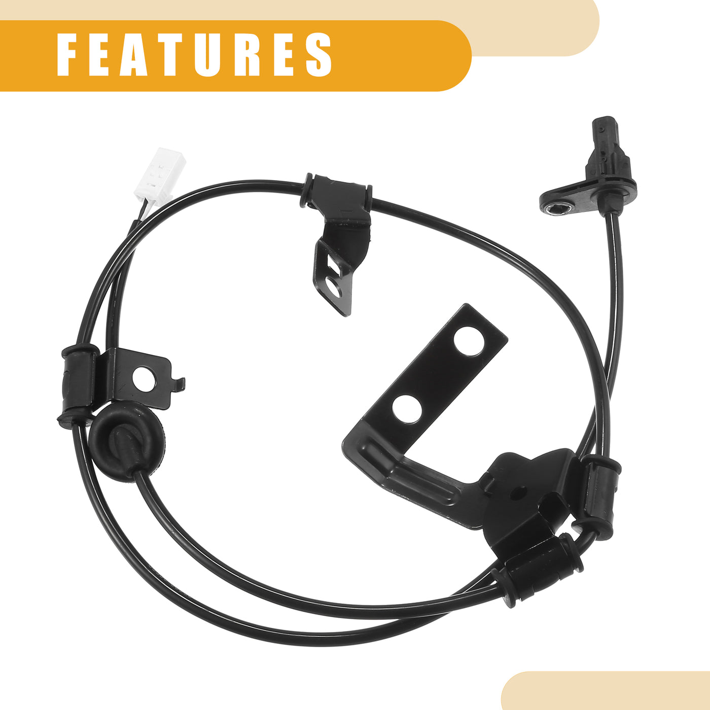 Partuto ABS Sensor No.956802S500 - Car Rear Left ABS Wheel Speed Sensor - for Kia Sportage 2010-2015 ABS Metal Black - 1 Pc