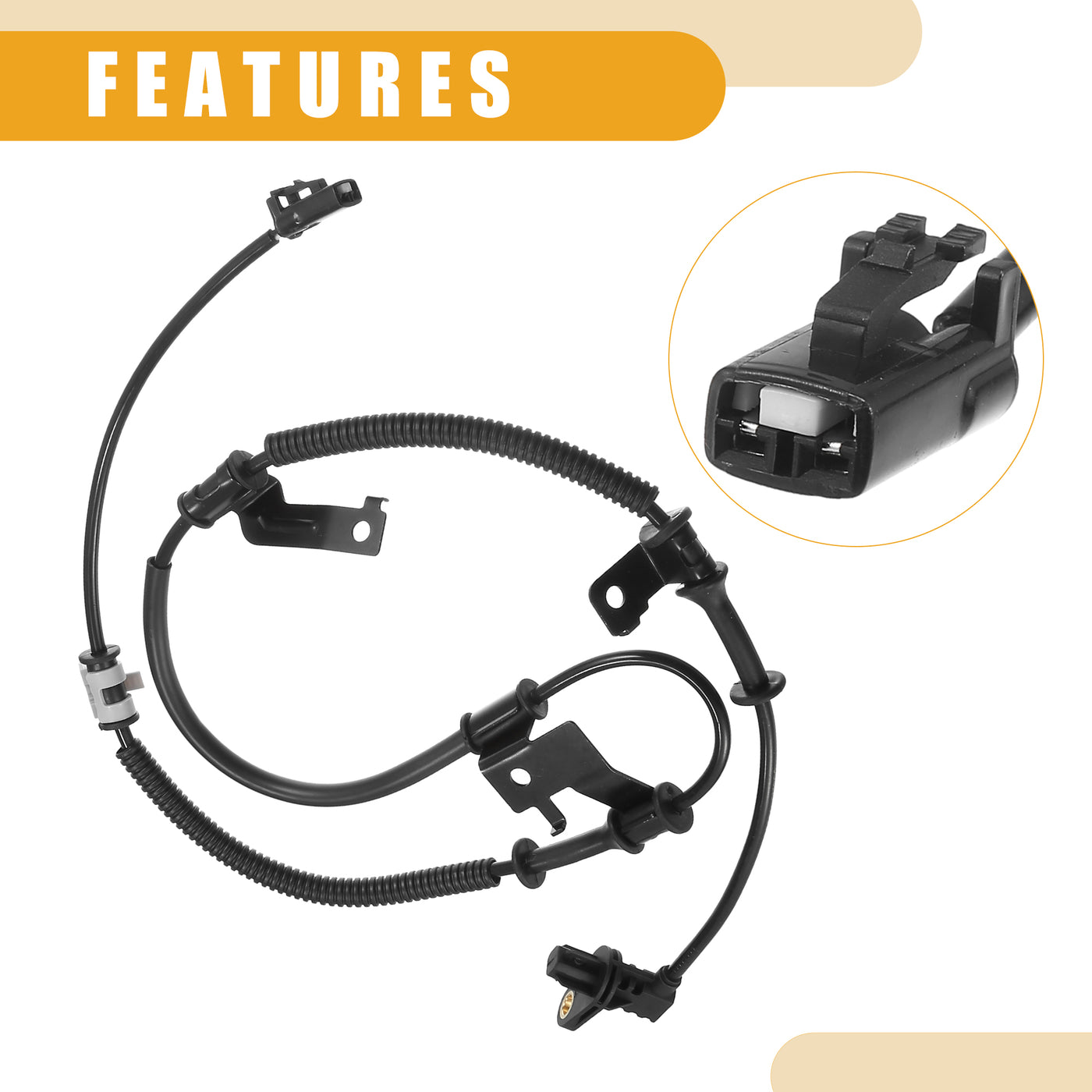 Partuto ABS Sensor No.956712K000 - Car Front Right ABS Wheel Speed Sensor - for Kia Soul 2012 ABS Metal Black - 1 Pc