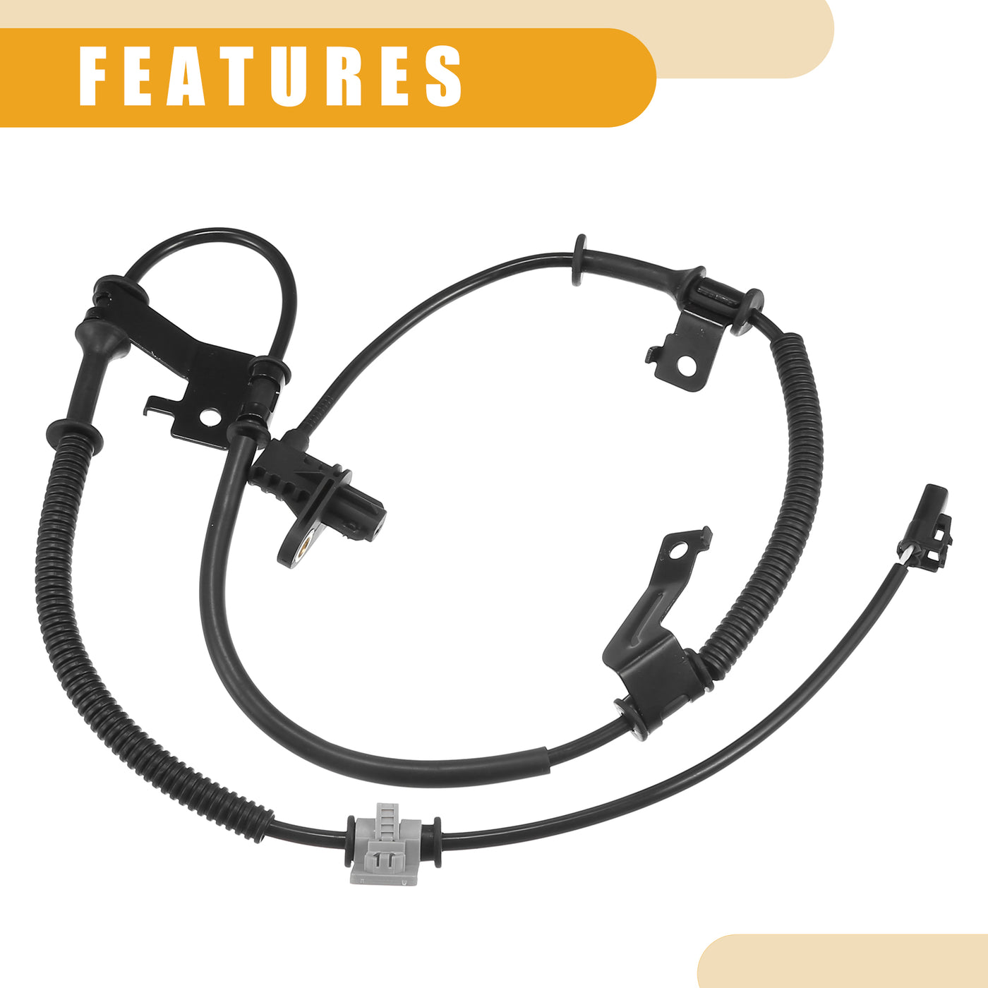 Partuto ABS Sensor No.956712K000 - Car Front Right ABS Wheel Speed Sensor - for Kia Soul 2012 ABS Metal Black - 1 Pc