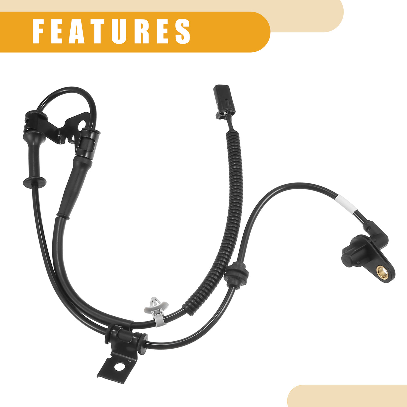 Partuto ABS Sensor No.598101W000 - Car Front Left ABS Wheel Speed Sensor - for Kia Rio 2012-2017 ABS Metal Black - 1 Pc