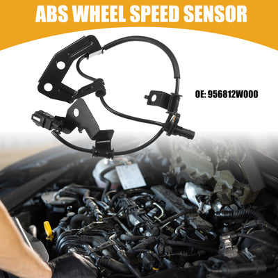 Harfington ABS Sensor No.956812W000 - Car Rear Right ABS Wheel Speed Sensor - for Hyundai Santa Fe Sport 2013-2017 ABS Metal Black - 1 Pc