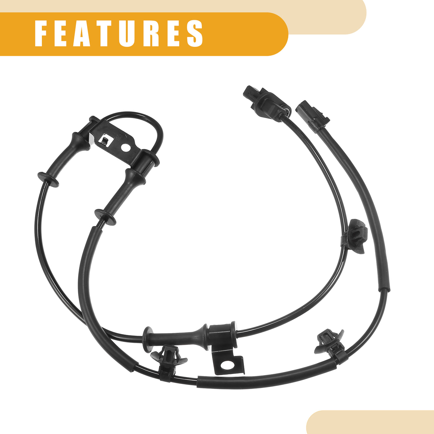 Partuto ABS Sensor No.59830A5300 - Car Front Right ABS Wheel Speed Sensor - for Hyundai Elantra 2011-2015 ABS Metal Black - 1 Pc