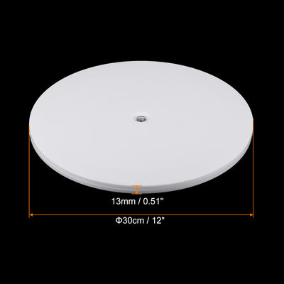 Harfington 12Inch Lazy Susan Turntable Acrylic Ball Bearing Rotating Tray Pack of 2(White)