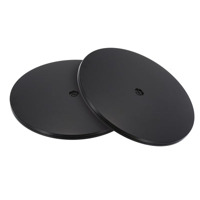 Harfington 12Inch Lazy Susan Turntable Acrylic Ball Bearing Rotating Tray Pack of 2(Black)