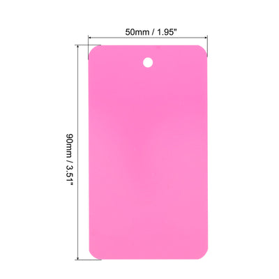 Harfington Waterproof Wires Plastic Shipping Tags,for Product Identification Tags,Valve Marking,Outdoor Tagging,1.97x3.54 Inch Pink 50Packs