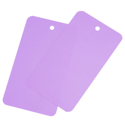 Harfington Waterproof Wires Plastic Shipping Tags,for Product Identification Tags,Valve Marking,Outdoor Tagging,1.97x3.54 Inch Purple 100Packs