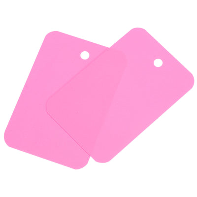 Harfington Waterproof Wires Plastic Shipping Tags,for Product Identification Tags,Valve Marking,Outdoor Tagging,1.57x2.36 Inch Pink 50Packs