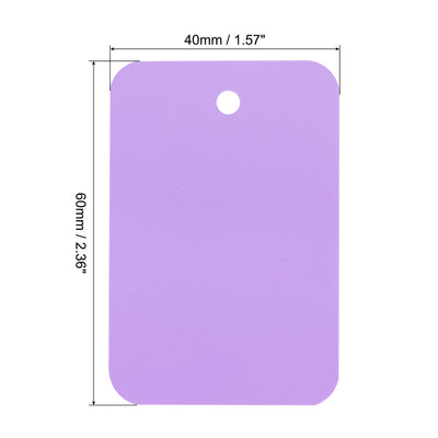 Harfington Waterproof Wires Plastic Shipping Tags,for Product Identification Tags,Valve Marking,Outdoor Tagging,1.57x2.36 Inch Purple 50Packs