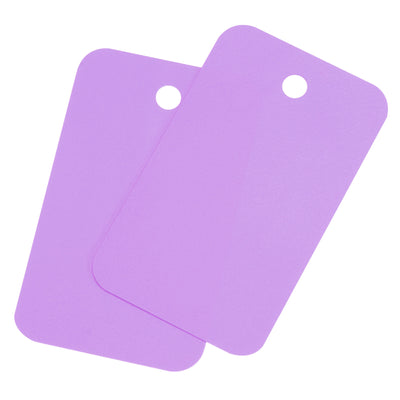 Harfington Waterproof Wires Plastic Shipping Tags,for Product Identification Tags,Valve Marking,Outdoor Tagging,1.18x1.97 Inch Purple 50Packs