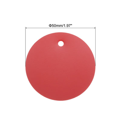 Harfington 50pcs Waterproof Shipping Tags, PVC Metal Eyelet Durable Label Tear Resistant Blank Tag for Product Identification Inventory Car Parts Tag, Red