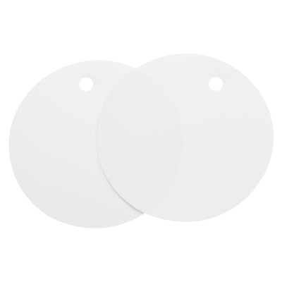 Harfington 50pcs Waterproof Shipping Tags, PVC Metal Eyelet Durable Label Tear Resistant Blank Tag for Product Identification Inventory Car Parts Tag, White