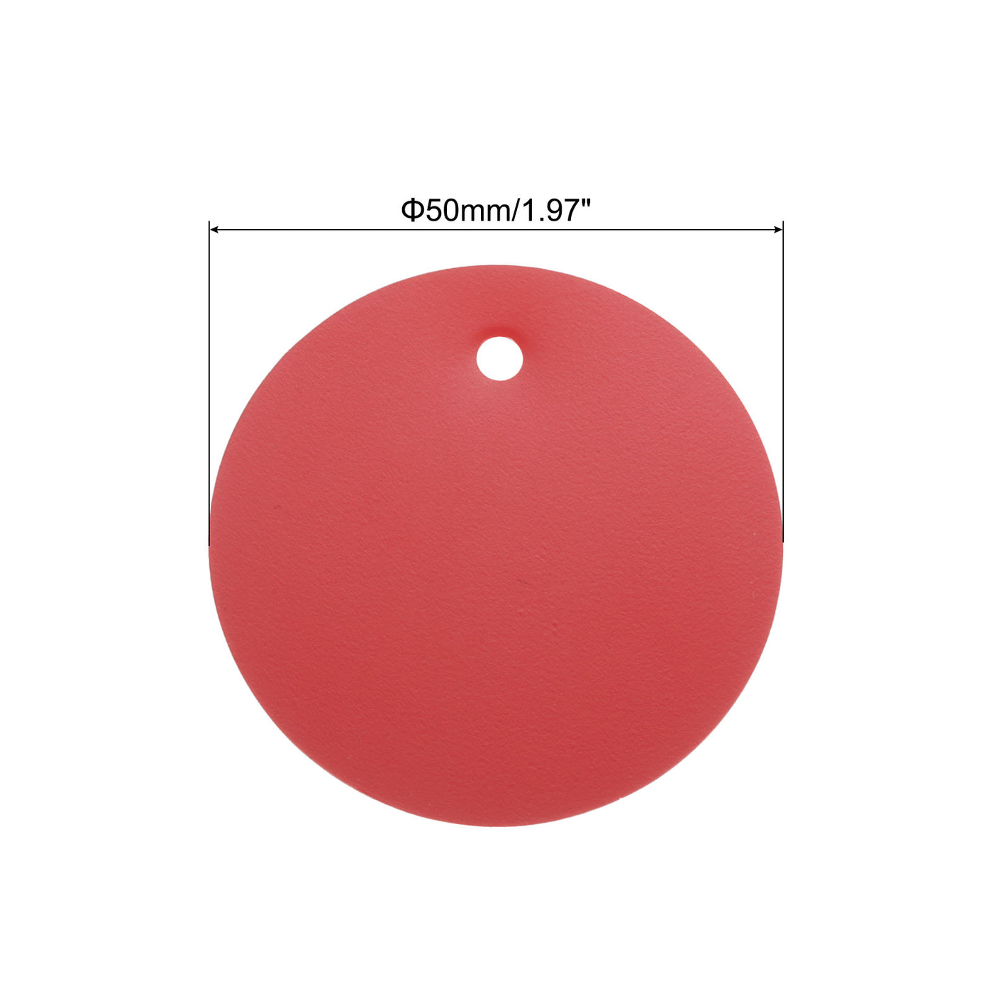 Harfington 100pcs Waterproof Shipping Tags, PVC Metal Eyelet Durable Label Tear Resistant Blank Tag for Product Identification Inventory Car Parts Tag, Red