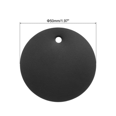 Harfington 100pcs Waterproof Shipping Tags, PVC Metal Eyelet Durable Label Tear Resistant Blank Tag for Product Identification Inventory Car Parts Tag, Black