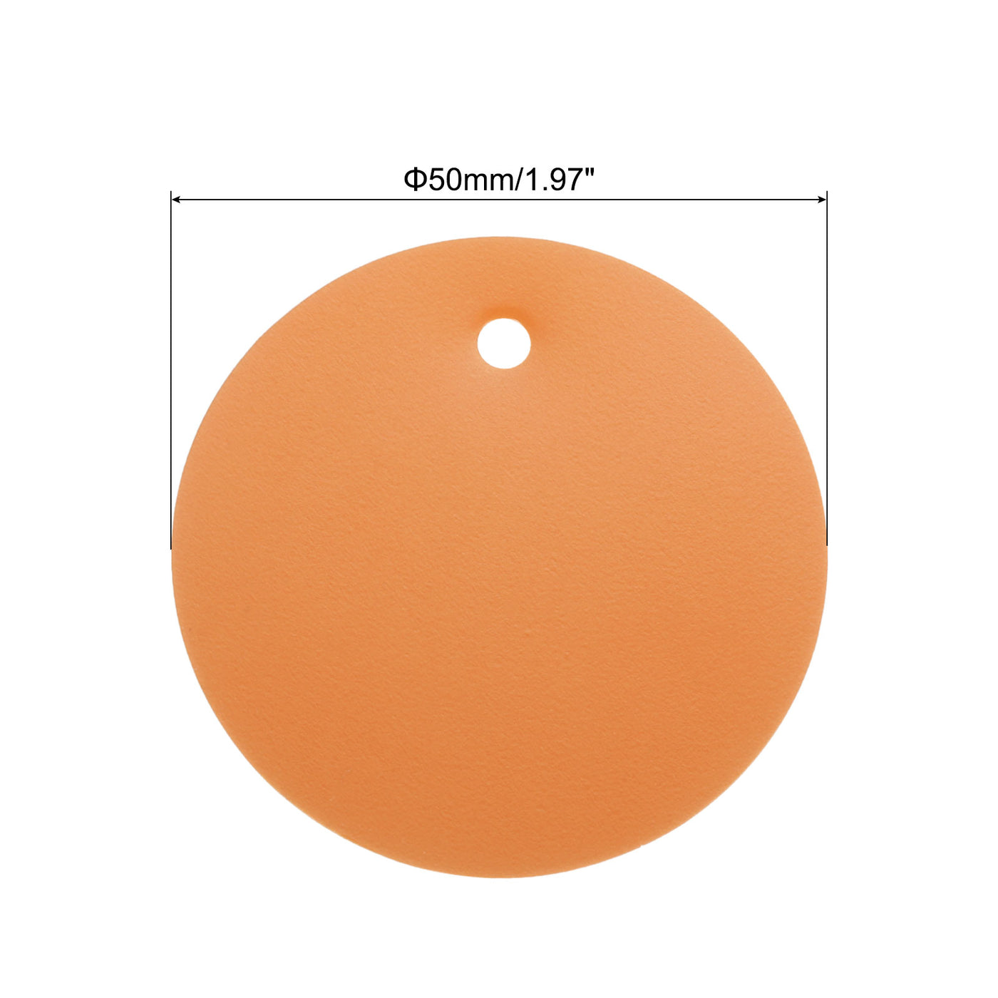 Harfington 100pcs Waterproof Shipping Tags, PVC Metal Eyelet Durable Label Tear Resistant Blank Tag for Product Identification Inventory Car Parts Tag, Orange