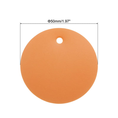 Harfington 100pcs Waterproof Shipping Tags, PVC Metal Eyelet Durable Label Tear Resistant Blank Tag for Product Identification Inventory Car Parts Tag, Orange