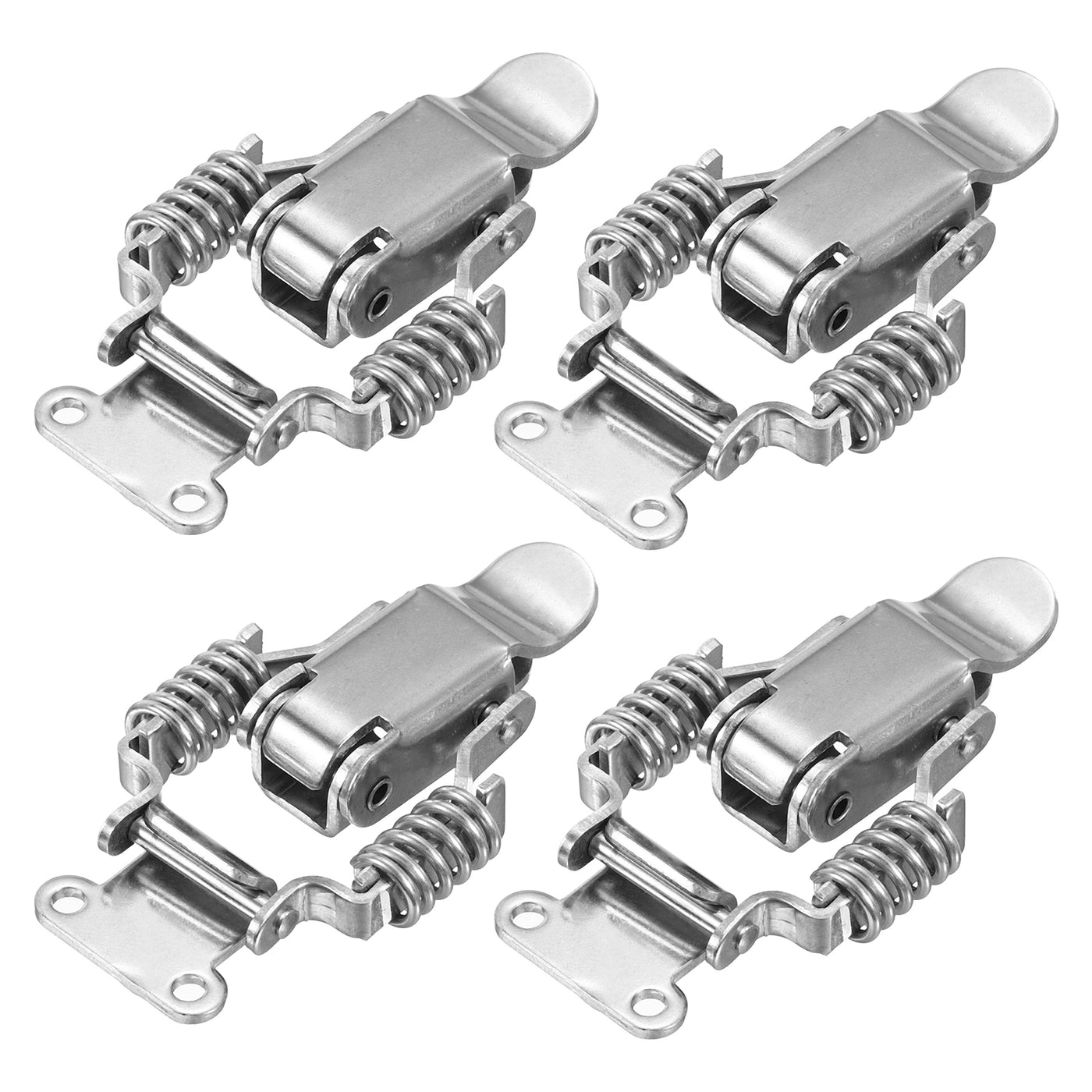 uxcell Uxcell Spring Hasp Toggle Latches Lock, Stainless Steel Double Springs Latch, 4Pcs